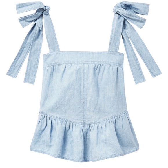 NWT, LA VIE INDIGO SLUB COTTON LINEN TANK - Picture 3 of 5